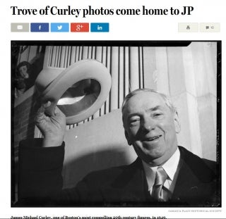 Boston Globe Reports On Our Sale of James Curley Archive