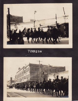 Item #1375 Nine original Black and White Photographs of Soldiers in Torreon, Mexico, Including...