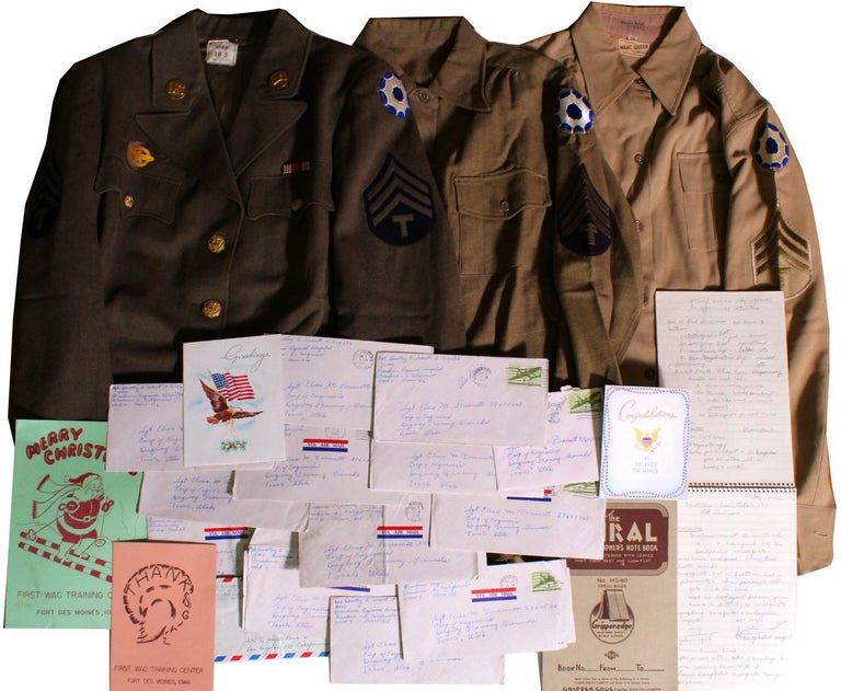 Item #1505 [Women][World War II][Wacs] A Wac's Uniforms, Notebooks and ALSs. Dorothy C. Schutt.