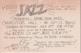[Jazz][California] Photo Album and Scrapbook of the Kern County Hot Jazz Society.