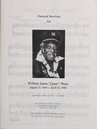Item #1701 Count Basie Funeral Program