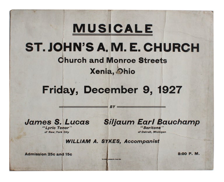 Item #1707 [Broadside for a Church Musical Performance].