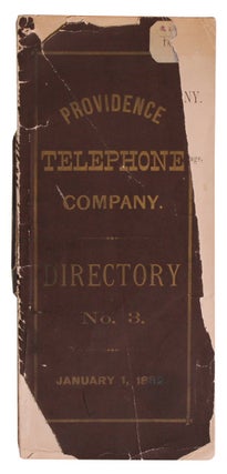 Item #1847 [Telephones] Providence Telephone Company. Directory No. 3. (1882 Directory
