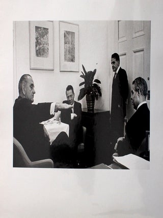 [Photo Album of President Lyndon Johnson and his Defense Secretary].