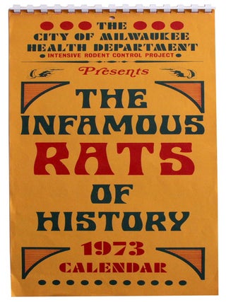 Item #2253 City of Milwaukee Health Dept Infamous Rats of History 1973 Calendar