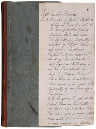 Item #2847 [Record Book and Laid-In Items on the Establishment of a Baptist Conference