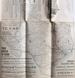 Map Showing Houston & Texas Central System of Railroads. [Front Panel Title: See Texas Via the H And TC. It Takes You Through the Best Farming Country in the State.]
