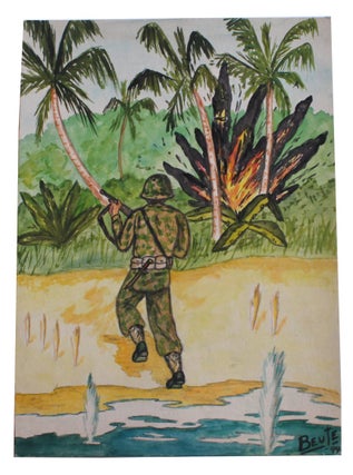Item #4444 “Beute.” Collection of Artwork Related to Combat in the South Pacific