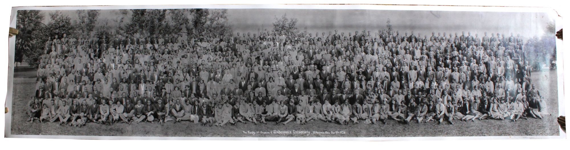 The Faculty and Students of Wilberforce University. Wilberforce, Ohio. Oct 9th 1926 [Caption in...