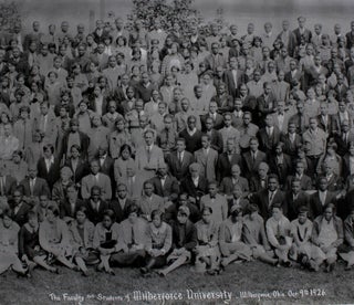 The Faculty and Students of Wilberforce University. Wilberforce, Ohio. Oct 9th 1926 [Caption in negative].