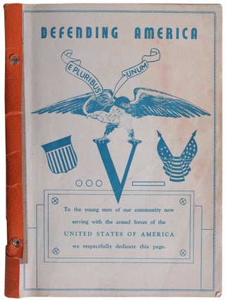 Item #5204 Defending America [First Leaf Title for a High School Yearbook with Original...