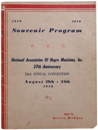 Item #5219 Souvenir Program. National Association of Negro Musicians, Inc. 37th Anniversary