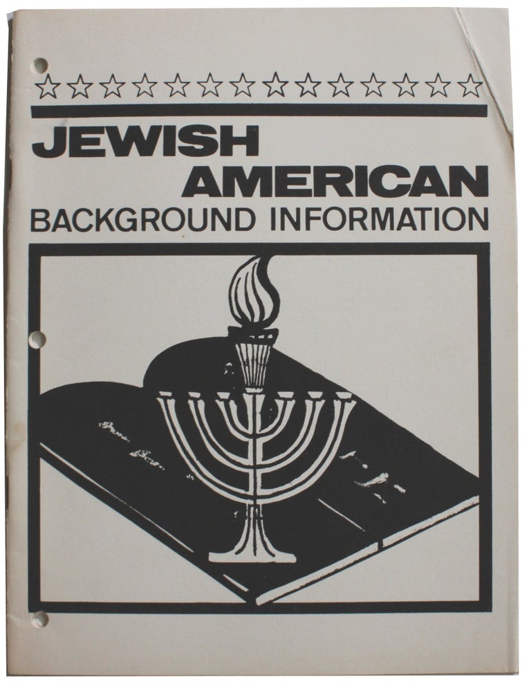 Item #5437 Dependents' Education Multicultural Curriculum Guide Volume 5: Jewish Americans – Background Information.