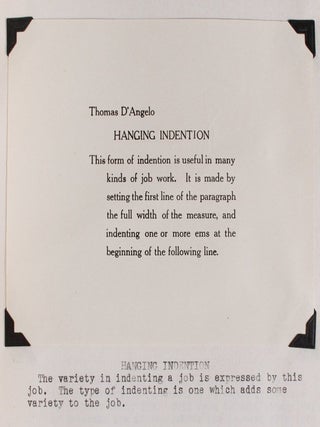 Graphic Arts: Unit Outline & Specimen Book.