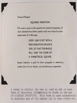 Graphic Arts: Unit Outline & Specimen Book.