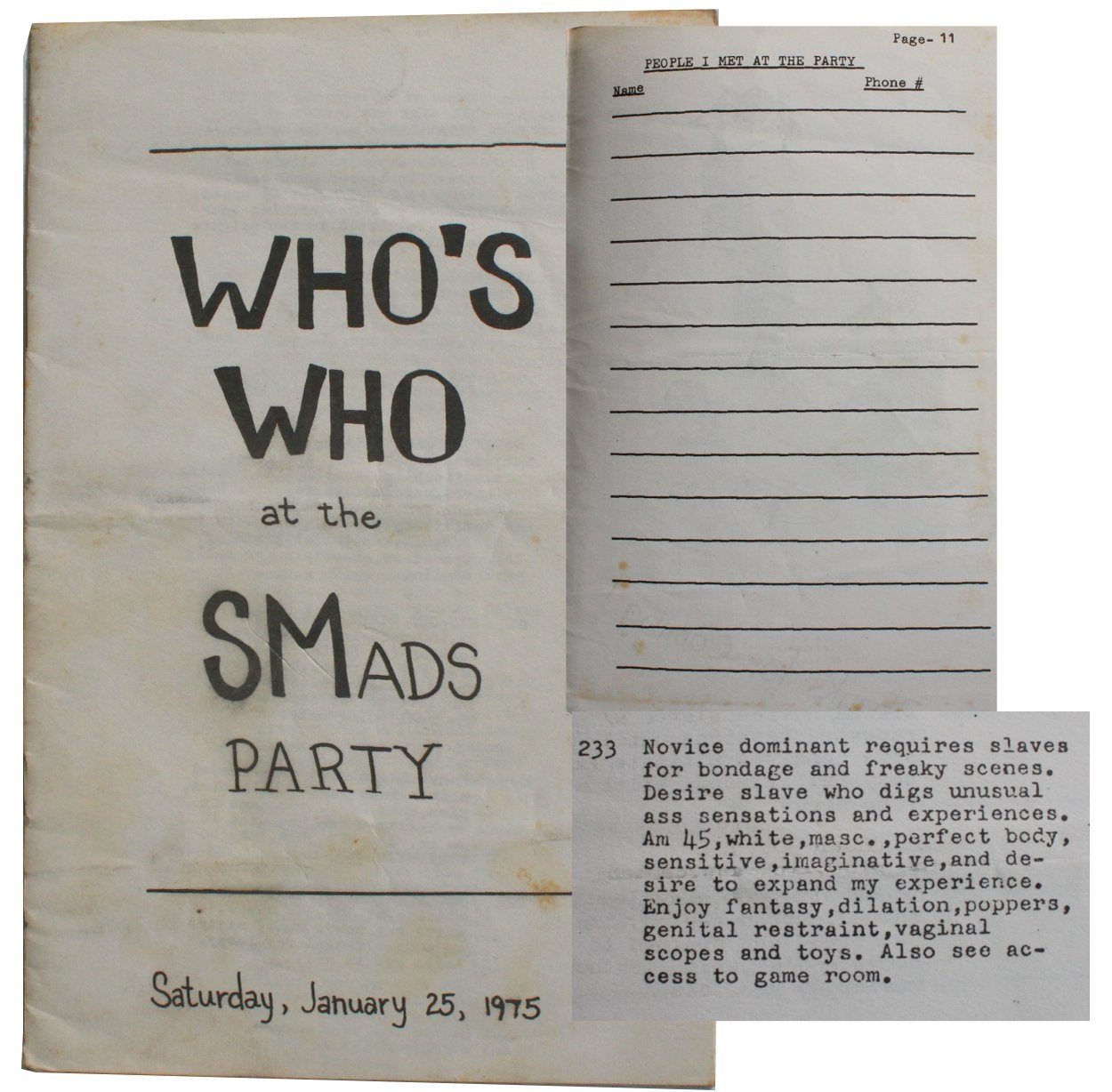 Who's Who at the SMads [Cover title