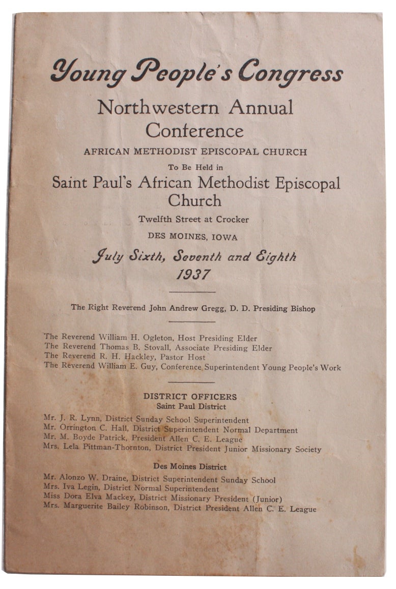 Program for an AME Church Young People's Congress