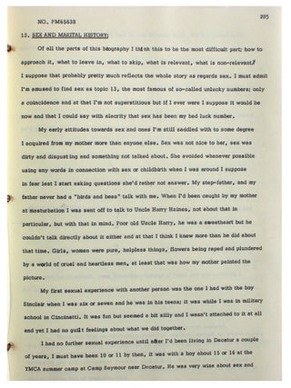 [Intake Questionnaire for a Hospital Using LSD to &ldquo;Cure&rdquo; Homosexuality].