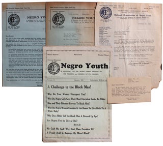 Item #7163 [Five Items of Ephemera Related to Negro Youth Magazine