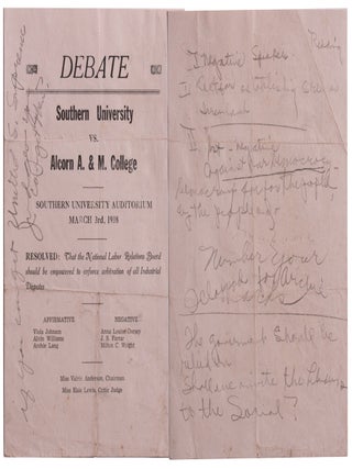 Item #7186 [Handbill for a Debate Between Two Southern HBCUs