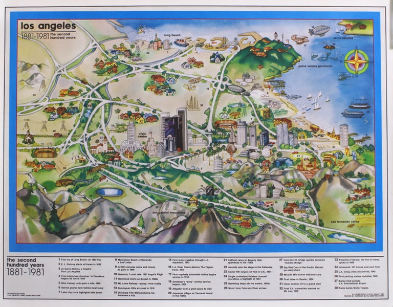 Item #7342 [Three Pictorial Maps of Los Angeles]. Cathy Pavia.