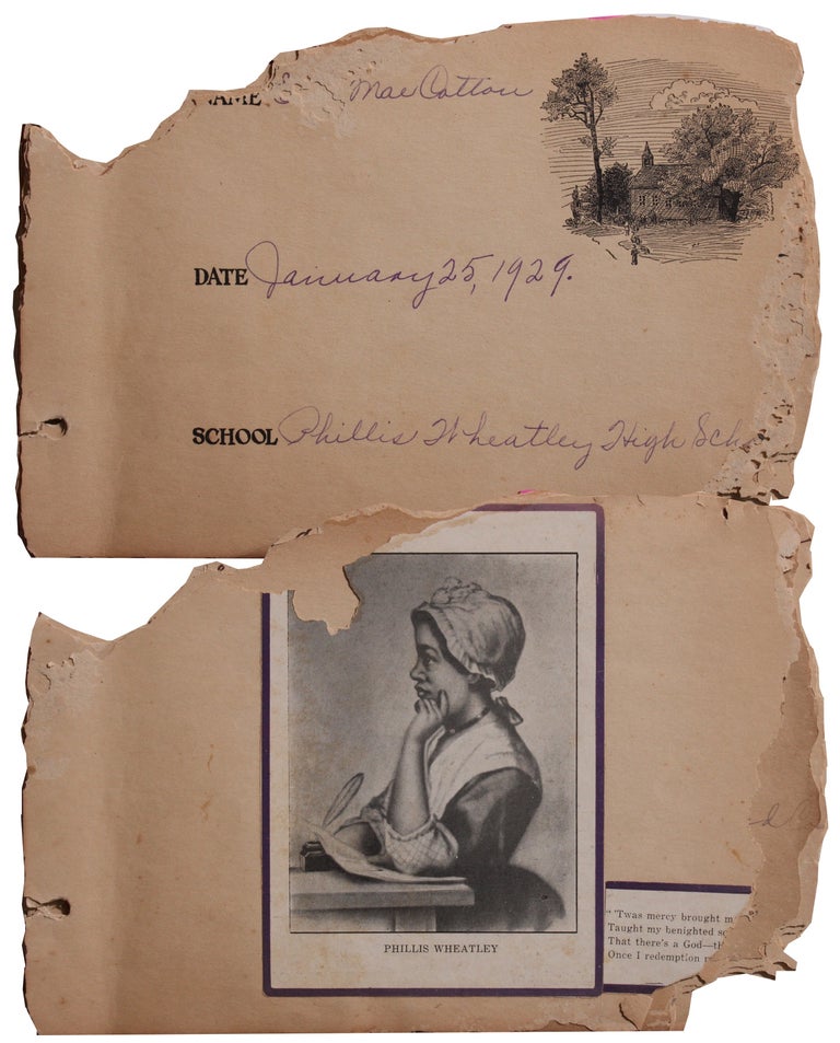 Item #7473 [Scrapbook Compiled by Student at Phyllis Wheatley High School.]. Eula Mae Cotton.
