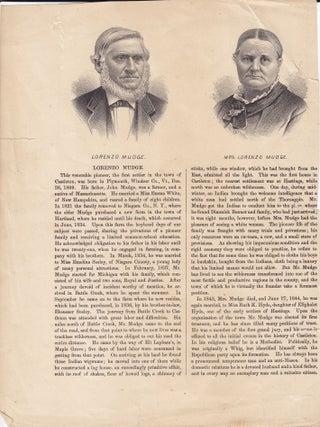 Mudge Family. Family Archive Descending from the First Settlers of Castleton, Michigan.