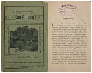 Item #7784 A Delightful Winter Resort! Historic San Antonio Texas. The Alamo City. [Cover Title
