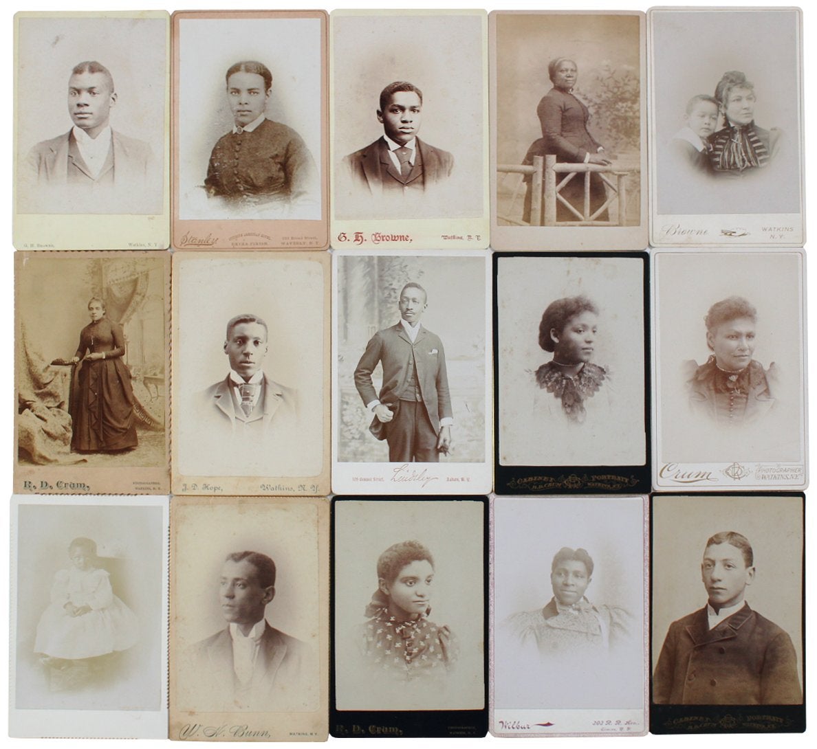 Collection of African American Cabinet Cards