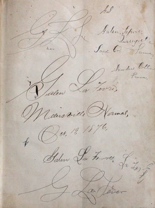 Item #8013 Manuscript School & Ledger Book Lancaster Quarreyville Pennsylvania