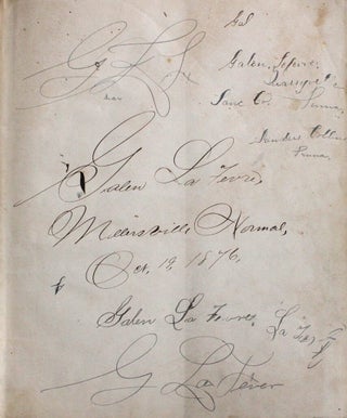 Item #8013 Manuscript School & Ledger Book Lancaster Quarreyville Pennsylvania