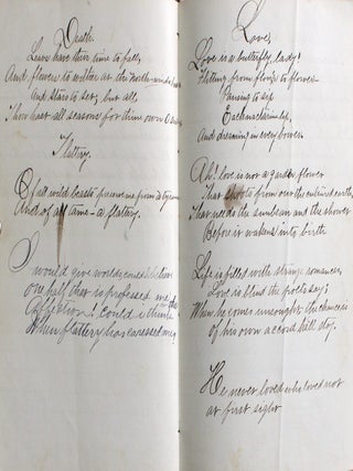 Manuscript School & Ledger Book Lancaster Quarreyville Pennsylvania