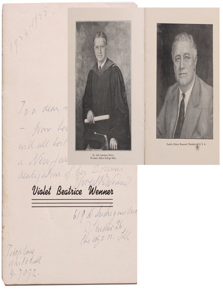 Item #8314 Violet Beatrice Wenner [Cover title].