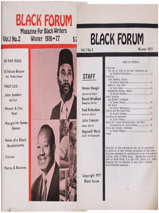 Item #8371 Mungin, Horace (editor-in-chief). Black Forum [Vol. 1, No. 2 (Winter 1977