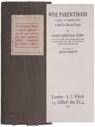 Item #8394 Wise Parenthood . . Marie Carmichael Stopes