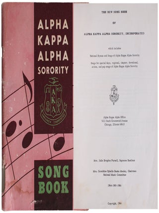 Item #8423 The New Song Book of Alpha Kappa Alpha Sorority, Incorporated . . Julia Brogdon...