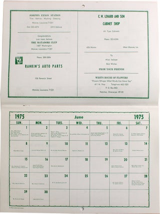 The Links, Inc. Birthday and Anniversary Calendar Monroe Louisiana