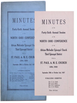 Item #8673 Minutes of the Forty-Sixth Annual Session of the North Ohio Conference of the African...