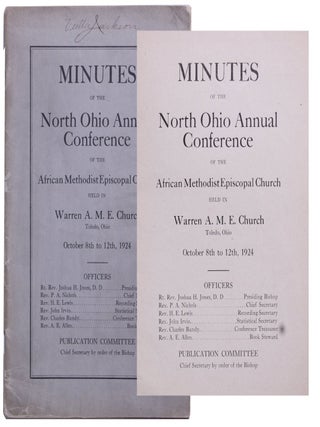 Item #8674 Minutes of the North Ohio Annual Conference of the African Methodist Episcopal Church