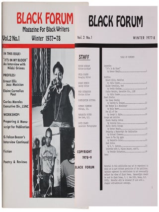 Item #8723 Mungin, Horace (editor-in-chief). Black Forum [Vol. 2, No. 1 (Winter 1977-8