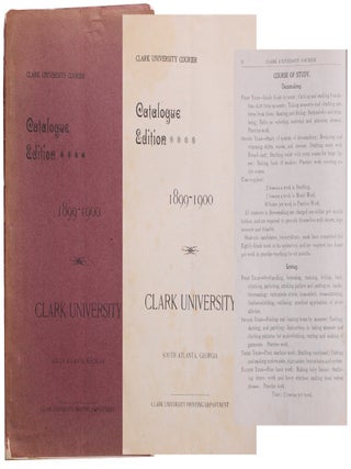 Item #8789 Clark University Courier Catalogue Edition 1899-1900