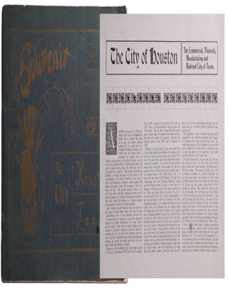 Item #8882 Souvenir. 1901-'02. The City of... Houston, Texas [Cover title