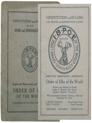 Item #8884 Constitution and By-Laws Of The Grand and Subordinate Lodges Improved Benevolent,...