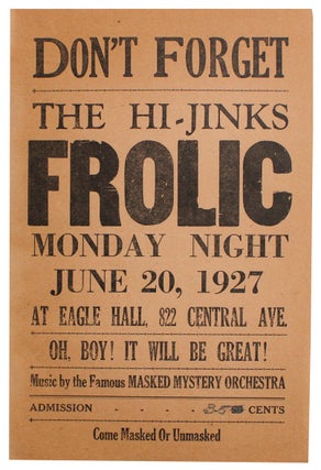 Item #9076 Don't Forget The Hi-Jinks Frolic . . . [Drop title