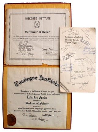 Item #9185 [A Woman's HBCU Diploma and Important Conference Program