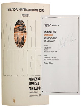 Item #9276 Richard Nixon Signed Autographed Program World Hunger