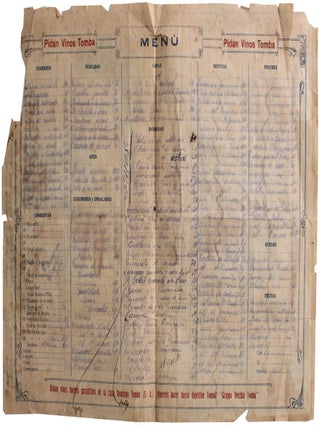 Two Buenos Aires Restaurant Menus 1920s?