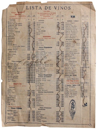 Two Buenos Aires Restaurant Menus 1920s?