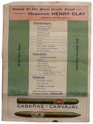 Two Buenos Aires Restaurant Menus 1920s?