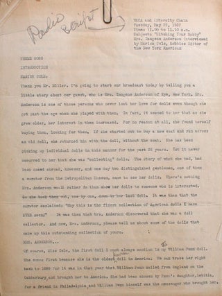 [Scrapbook of a Noted Antique Doll Collector].